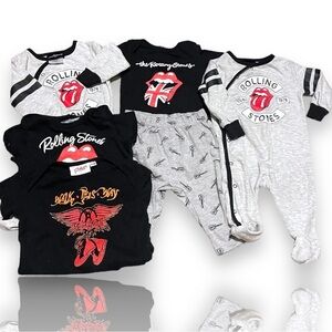 Bundle of rolling stones and Aerosmith baby set​​​